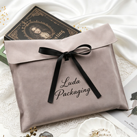 Pochette portable en suède pour épingles à cheveux, étui à lentilles de contact, cartes, petits objets personnels, sacs en velours personnalisables avec logo, emballage