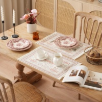 Vente chaude Nouvelle Arrivée Turc Imprimé Napperon Ensembles 4/6 pcs/ensemble Table À Manger Tapis Table Napperon