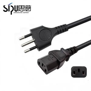 SIPU Typ L <span class=keywords><strong>CEI</strong></span> 23-50 Italien Stromkabel 3-polig 1,0mm Kupfer AC-Stromversorgungskabel PVC IEC C15 für Computer & Haushaltsgeräte - Product Image 1