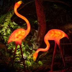 Lámpara con Motivo de Flamenco Atractiva, Ideal para Espacios Exteriores y Celebraciones Temáticas - Product Image 1