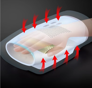 Masaje de compresión de terapia de calor de mano de 3 intensidades, masajeador de fatiga relajante para dedos de Palma - Product Image 4