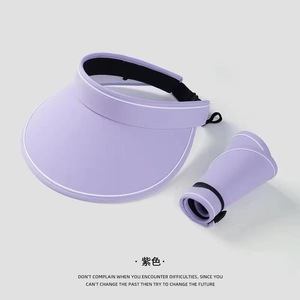 Chapeau de soleil à large bord pliable, protection UV, respirant, pour femmes, été, cyclisme en plein air, bleu - Product Image 5