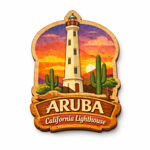 Aimant de réfrigérateur moderne en MDF personnalisé, autocollant phare d'Aruba, souvenir léger et durable, cadeau touristique du Fujian, Extraworld - Product Image 1