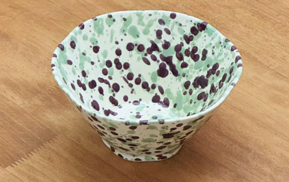Bol à encre éclaboussante - Bol de 15 cm violet et vert