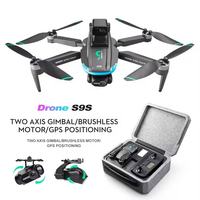 Drone S9S Real Pixel 4K GPS avec fonction de retour, quadricoptère sans balais pour débutants, télécommandé, en plastique