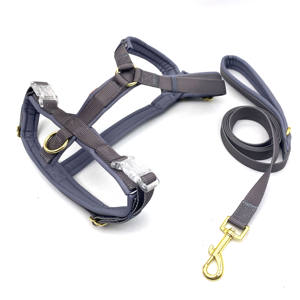 Tali kekang hewan peliharaan desain bentuk Y Multi warna baru tali kustom kerah anjing ukuran besar mewah dapat disesuaikan untuk berjalan kucing dan anjing - Product Image 3