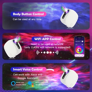 Wifi Smart Star proiettore Led Laser galaxy proiettore musica luce notturna <span class=keywords><strong>cielo</strong></span> stellato <span class=keywords><strong>luna</strong></span> Wireless decorazione decorazione lampada da tavolo - Product Image 5
