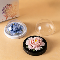 Diffuseur d'huile parfumée en céramique de style chinois de luxe en forme de pivoine 50 ml Coffret cadeau avec parfum élargi pour usage au bureau
