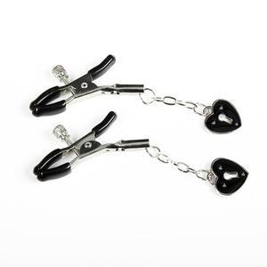 Clip de pecho metálico con forma de corazón, juguete sexual SM, clip de pecho para entrenamiento de parejas, clip de pecho para coqueteo, producto para adultos, dropshipping. - Product Image 4