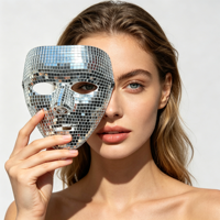Masque Disco Miroir Tendance TikTok 2026, Masques de Fête pour Halloween, Noël, Nouvel An, Festival, Enterrement de Vie de Garçon