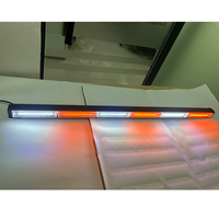 Nouvelle barre lumineuse LED stroboscopique COB de 35 pouces, blanc ambre, pour avertissement d'urgence et signalisation routière, pour UTV et Jeep