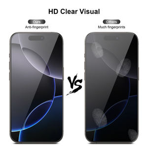 Protection d'écran en verre HD transparent <span class=keywords><strong>pour</strong></span> IP17 IP16PM, verre double premium résistant avec boîte anti-poussière, anti-rayures, anti-traces de doigts - Product Image 5