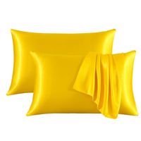 Vente en gros de taies d'oreiller en satin pour la maison ou l'hôtel Taies d'oreiller en satin solide de différentes couleurs