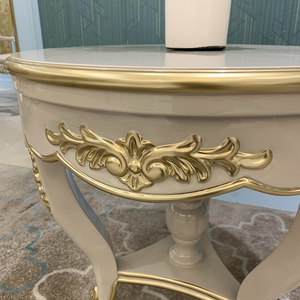 French Solid Wood Small Coffee <strong>Table</strong> Living Room European Style Warm Gray <strong>Telephone</strong> <strong>Table</strong> - Product Image 4