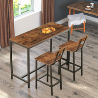 Table de bar en bois et métal 3 pièces personnalisées ensemble de chaises pour cuisine petit déjeuner salle à manger meubles de maison
