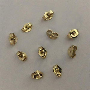 ROXI Boucles d'oreilles en or 14K plaqué or, forme champignon, avec fermoir papillon, bijoux en argent, vente en gros - Product Image 4
