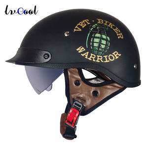 Casco de moto de cara abierta Abs al por mayor fabricante cascos de estilo retro diseño de media cara novedoso para motociclistas aprobado por el DOT - Product Image 2