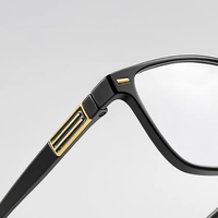Lunettes de lecture rectangulaires fines noires anti-lumière bleue Firstsense prêtes à être expédiées pour hommes 2025