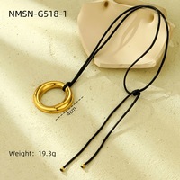 Offre Spéciale acier inoxydable évidé coeur pendentif collier minimaliste noir longue corde cirée collier pour femmes bijoux