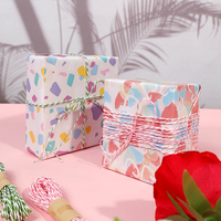 Papier d'emballage de luxe personnalisé pour cadeaux de Noël et d'anniversaire, en rouleau, en papier couché silicone vierge 80g, de haute qualité, pour la vente en gros