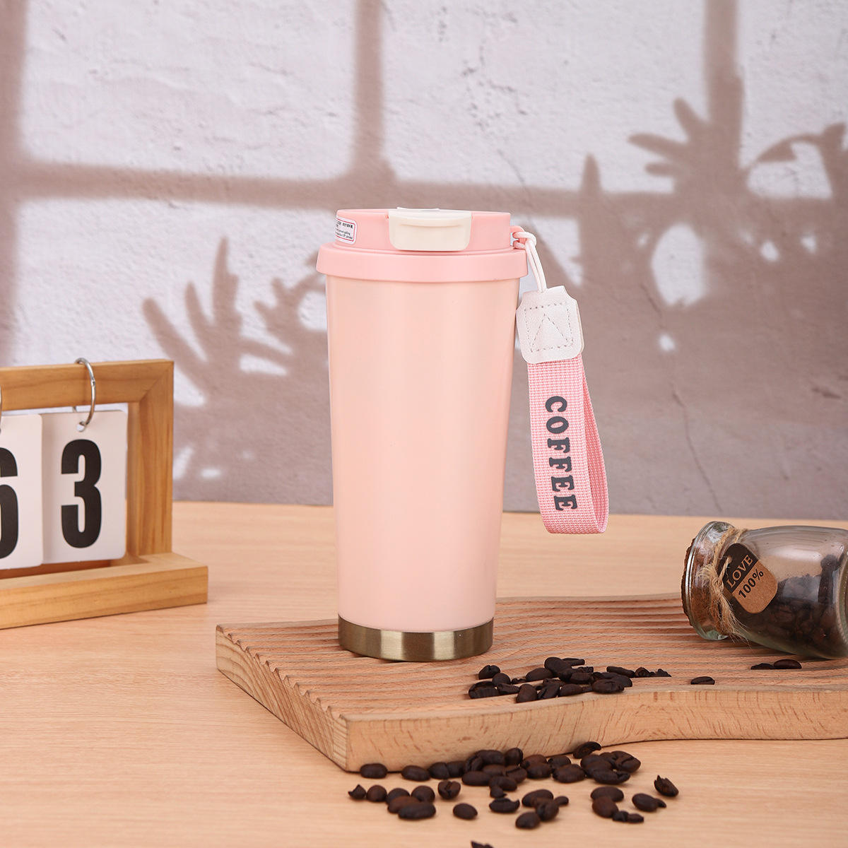 ถ้วยสีชมพูอ่อน500มล.