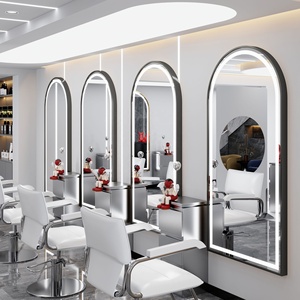 Espejo LED Moderno para Salón de Belleza, Espejo Ovalado para Estilismo, Espejo para Estudio de Belleza, Muebles Comerciales - Product Image 6