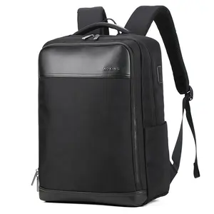 Aoking business – sac à dos d'ordinateur intelligent 15.3 pouces, mochila port de charge USB pour hommes, sac à dos d'ordinateur antivol personnalisé pour ordinateur portable