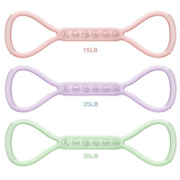 Bande de résistance en silicone personnalisée en forme de 8 avec logo, bande de yoga portable, équipement d'entraînement de fitness et de Pilates