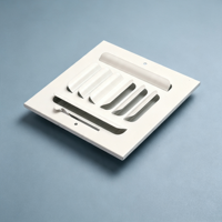 Grille de ventilation carrée en fer de haute qualité 6x6 8x8, revêtement poudré blanc, pour l'admission d'air frais au plafond