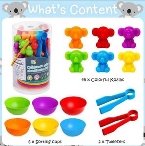 Jeu éducatif sensoriel de reconnaissance des animaux dinosaures pour enfants, tri des couleurs &amp;   Jouet de comptage pour enfants, jouet pour bébé, jeu de correspondance des formes - Product Image 2