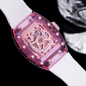 Reloj de Pulsera de Cristal Rosa para Mujer, Hermoso Reloj con Diamantes, Resistente al Agua, Movimiento Tourbillon, Ideal para Fiestas y Sesiones de Fotos - Product Image 5