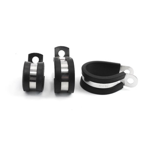 Collier de serrage en fer galvanisé de type R avec revêtement en caoutchouc et <span class=keywords><strong>fixation</strong></span> par câble pour la gestion des conduites et des faisceaux de câbles industriels - Product Image 4