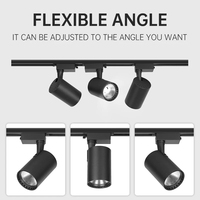 Projecteur LED réglable en aluminium pour magasin de vêtements et de mariage, 10W 20W 30W, système d'éclairage sur rail suspendu de 1 m