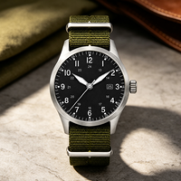 Montre de sport de luxe pour homme à mouvement quartz Chenlong, bracelet en nylon souple et cuir, affichage à aiguilles, grand cadran, date