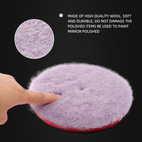SPTA Tampon de polissage en laine de 3 à 6 pouces T140 violet à coupe lourde pour éliminer les rayures 1200 # /1500 #   Disque de ponçage pour rayures profondes