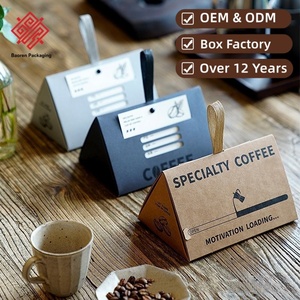 Triángulo de Chocolate Biodegradable de Grado Alimenticio Baoren, Sin Pegamento, Desprendible, Impresión Personalizada, Pulpa Reciclada, Grano de Café - Product Image 1