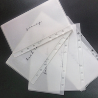 Étiquettes personnalisables perforées A5 A6 A7 personnelles minimales en vélin mat laminé pochette pour classeur enveloppe à monnaie personnalisée