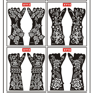 Grandi Henna tatuaggio Stencil Kit, mano avambraccio tatuaggio adesivi, indiano in arabia tatuaggio per Glitter Airbrush tatuaggio - Product Image 3