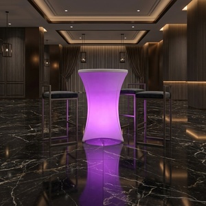 Tavolo da Banchetto Pieghevole LED Personalizzato, Tavolo Luminoso per Cocktail in Polietilene ad Alta Densità - Product Image 1