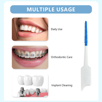 Boîte de voyage pour brosses interdentaires à tête souple, cure-dents pour usage quotidien, orthodontie