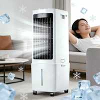 Ventilateur de refroidissement par évaporation portable, réservoir d'eau de 20 L, humidificateur, écologique, 3 modes, minuterie, télécommande, voiture, hôtel, maison, bureau