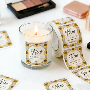 TEDDY Custom Textured Candle <strong>Labels</strong> Adhesive Sticker Vinyl Waterproof Gold Foil Candle Jar <strong>Packaging</strong> <strong>Labels</strong> - Product Image 5