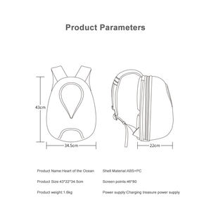 Unisex Remote Control Half Helmet App Programming Led Bag New Fashion <b>Motorbike</b> Riding <b>Backpack</b> Waterproof Led Knight Back Pack - Product Image 6