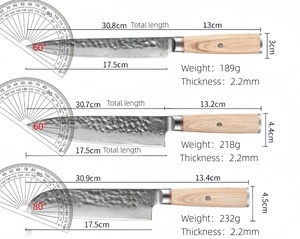 Couteau de Chef Gyuto Damas en Gros pour Usine, 67 Couches, 10Cr15CoMoV, Manche en Bois Martelé, Logo Personnalisé, Couteau de Cuisine Professionnel - Product Image 5