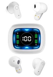 Audífonos In-Ear Inalámbricos TWS para Juegos Tour J33 con Estuche, Pantalla Digital, Resistentes al Agua IPX-5, 3-5 Horas de Reproducción, Audífonos Deportivos - Product Image 2