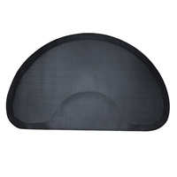Grand tapis de salon semi-circulaire anti-fatigue tapis de chaise de barbier noir stations de salon tapis de chaise en caoutchouc PVC