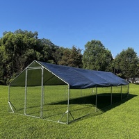 Nouveau poulailler en métal de grande taille 8*3*2M pour l'extérieur avec toit imperméable et longue durée de vie