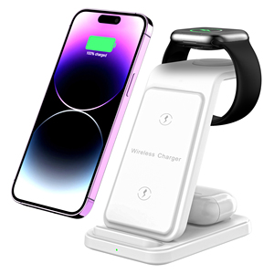 Portable Magnetic Foldable 3 In 1 Wireless Charger 15W Fast Charging Dock For Mobile Phone Smart Watch Earphone - Product Image 2