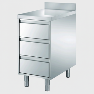 Tavoli in acciaio inossidabile con cassetti - Product Image 1