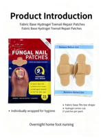 Patchs de Gel Réparateurs pour Ongles de Pieds, Traitement Nuit sur Base Tissu pour Ongles Abîmés, Épais et Décolorés, Emballés Individuellement